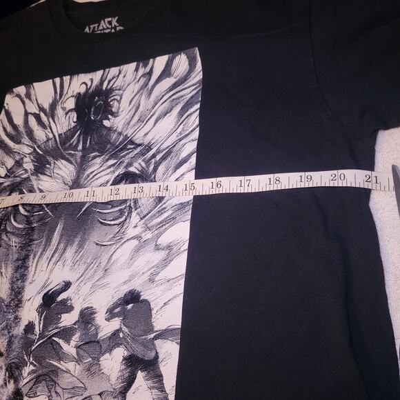 Attack On Titan Eren Rib Cage Anime Black Short Sleeve T-Shirt Men's Large - Picture 5 of 6